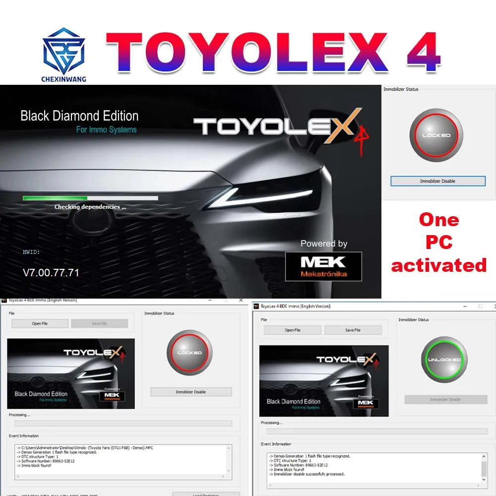 

Toyolex4 Diagnostic Software Toyolex 4 One PC Install for Denso for Lexus Car DTC Disable Software Tool PK Toyolex3 Toyolex 3