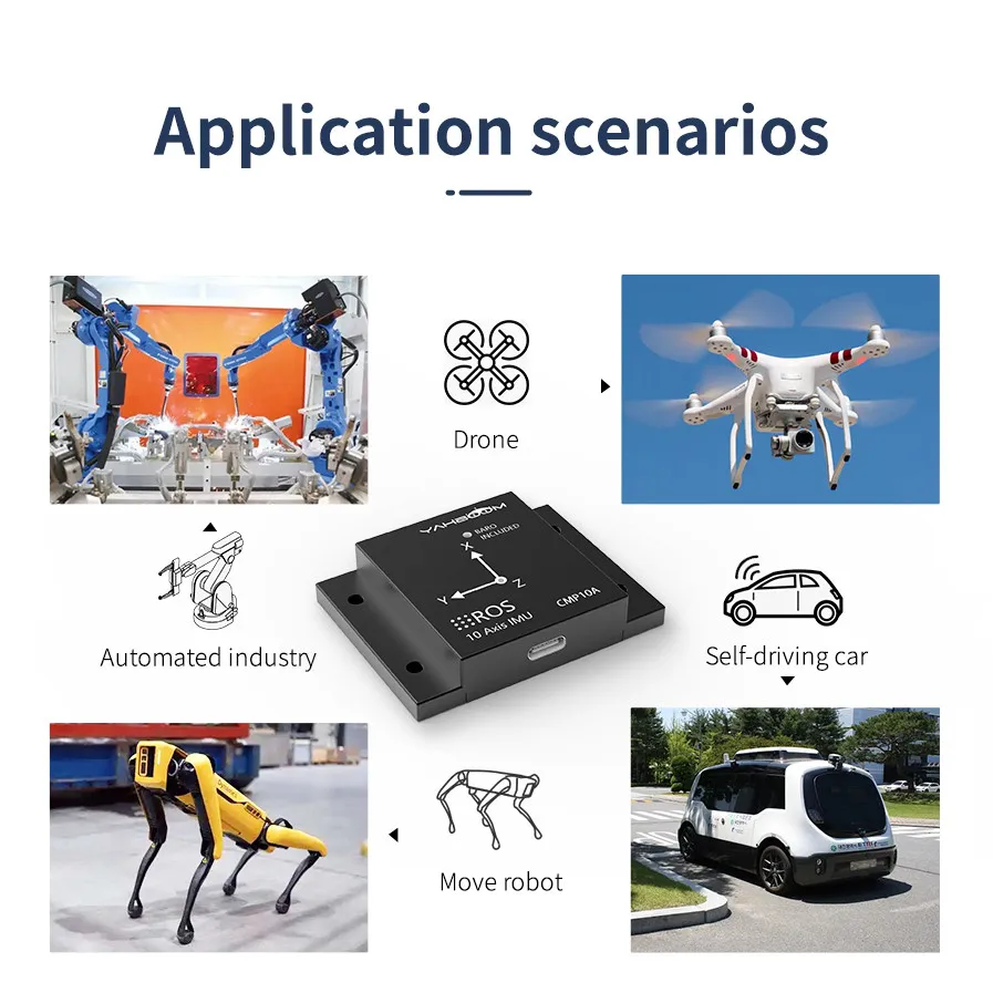 Yahboom Modul Sensor ARHS 10 Sumbu dengan Akselerometer Giroskop Magnetometer Pengukur Tekanan Udara untuk Robot ROS RaspebrryPi Jetson