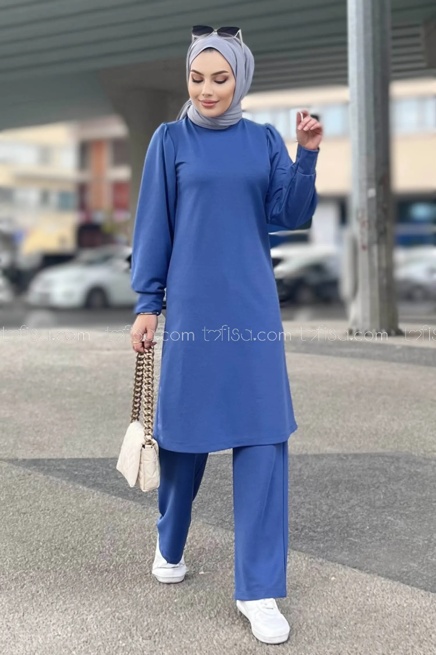 Tofisa-vestido longo muçulmano turco para mulheres, abaya, conjuntos de Turquia, hijab, túnica islâmica, Dubai Jilbab, moda, 2 peças, 11343