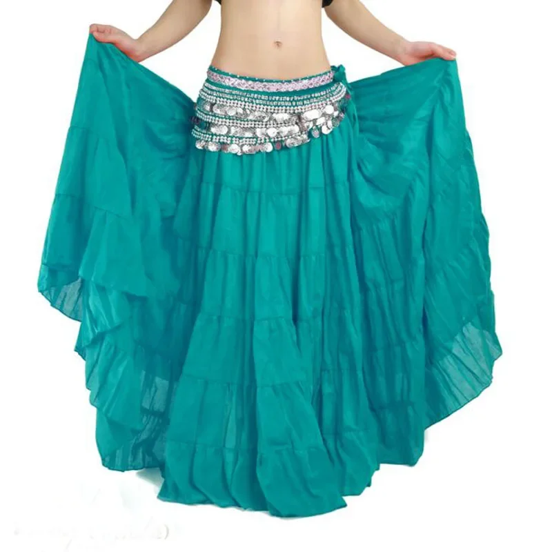 Plus size stylu boho spódnica do tańca brzucha seksowna spódnica do tańca plemiennego 38 cali długie cygańskie spódnice treningowe hurtowo w wielu kolorach! — zdjęcie 2