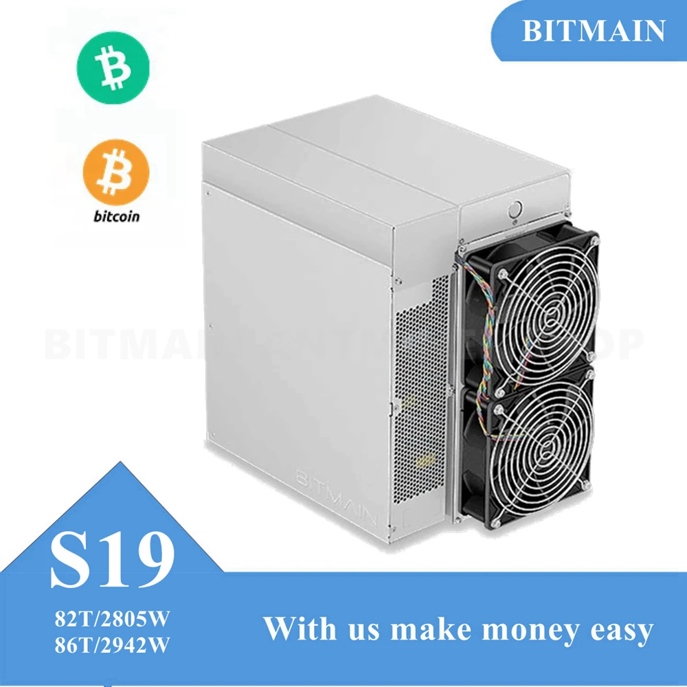 

Antminer S19 82 86T Asic Miner Sha256 Bitcoin Bch Btc Miner S19 Bitcoin Mining Machine With Power Supply