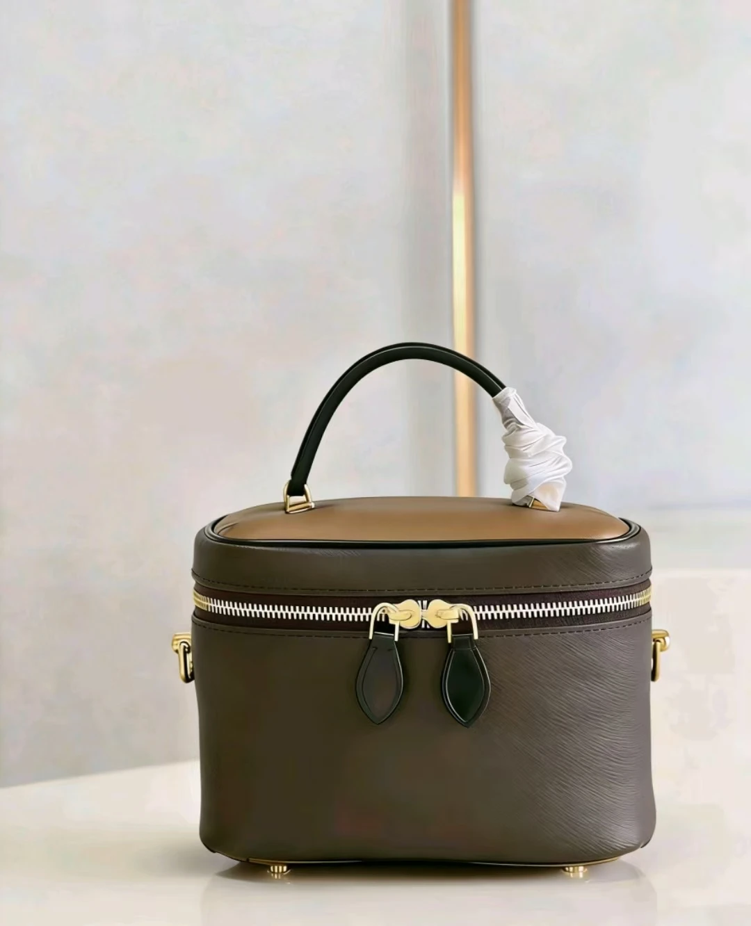 

2025 New Mini Brown Canvas Makeup Bag Handbag Storage Bag Travel Toiletry Bag Crossbody Bag Party Bag (Size: 19-13-11 cm) P10