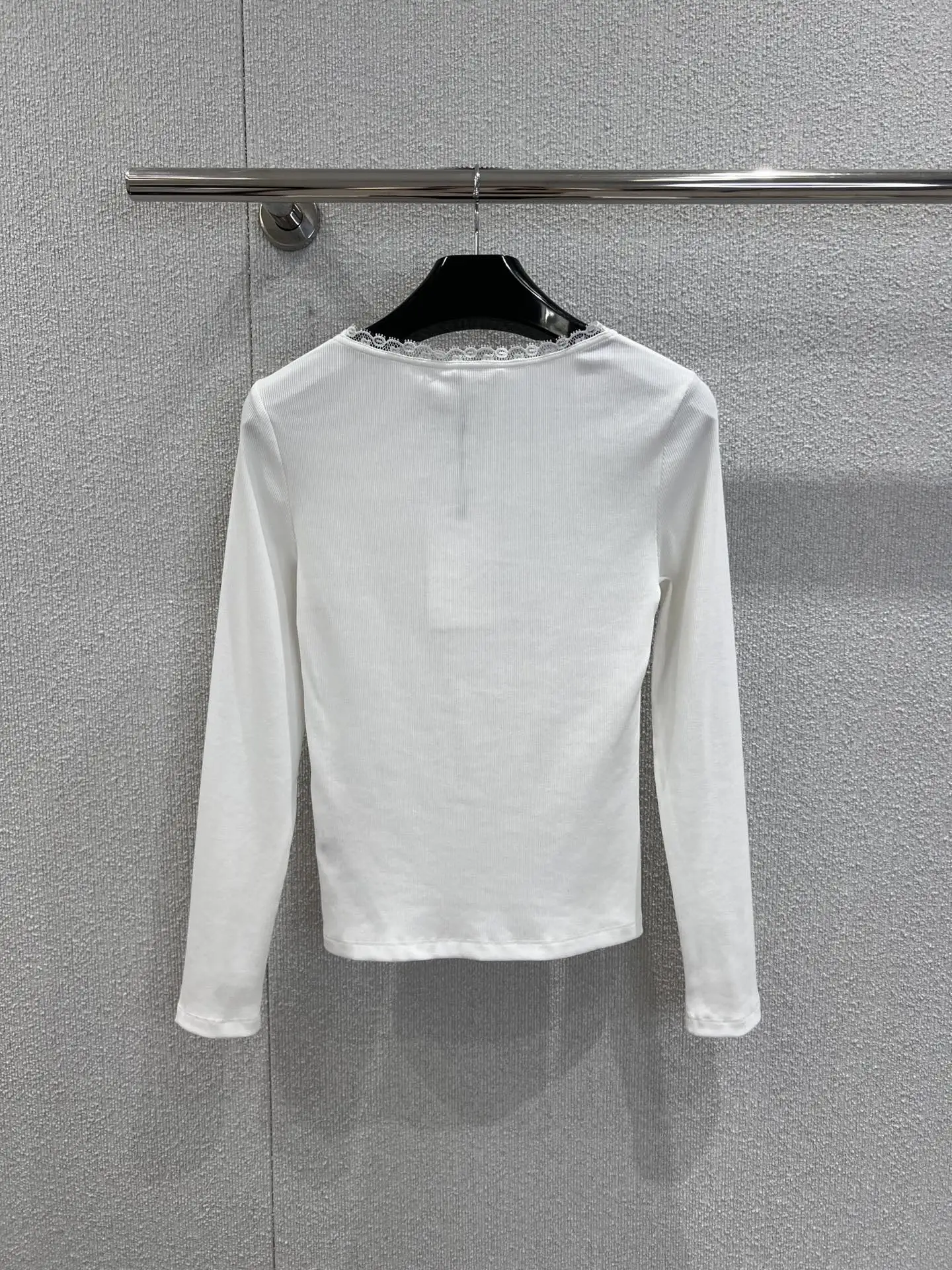 

25 Autumn New Embroidered Lace Splicing Long Sleeve Women's Trendy and Sexy Versatile Long Sleeve High Quality Top