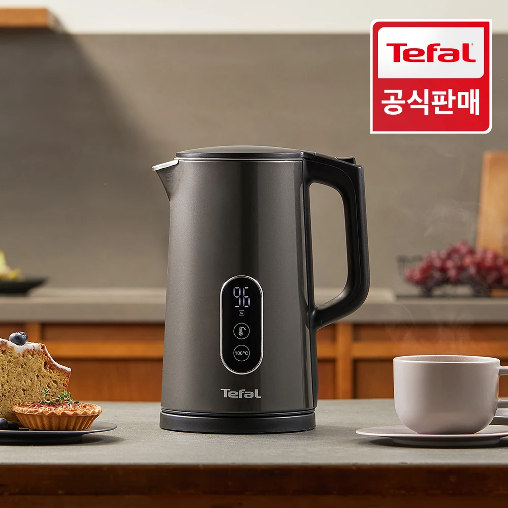 Tefal Wireless Kettle Electric Port Ultimate Display 1.7 L KI831E Powder Pot