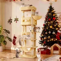 Árbol para Gatos Grande de 170 cm, Torre para Gatos Maine Coon, Poste Rascador de Múltiples Niveles con Percha Grande, Tapete Lavable