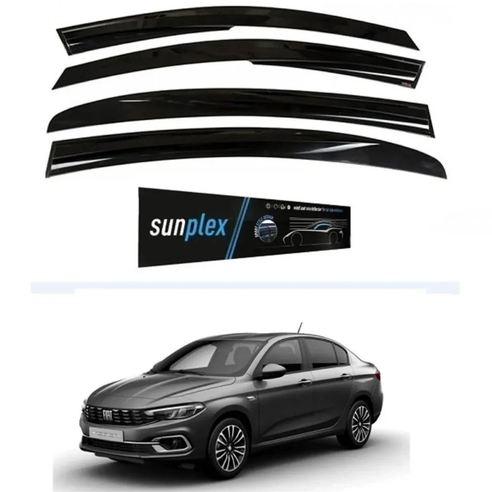 Car window accessories for Fıat Egea-Tıpo 2015-2021 Sport Style window deflector rain cover visor awnings Exterior Accessory