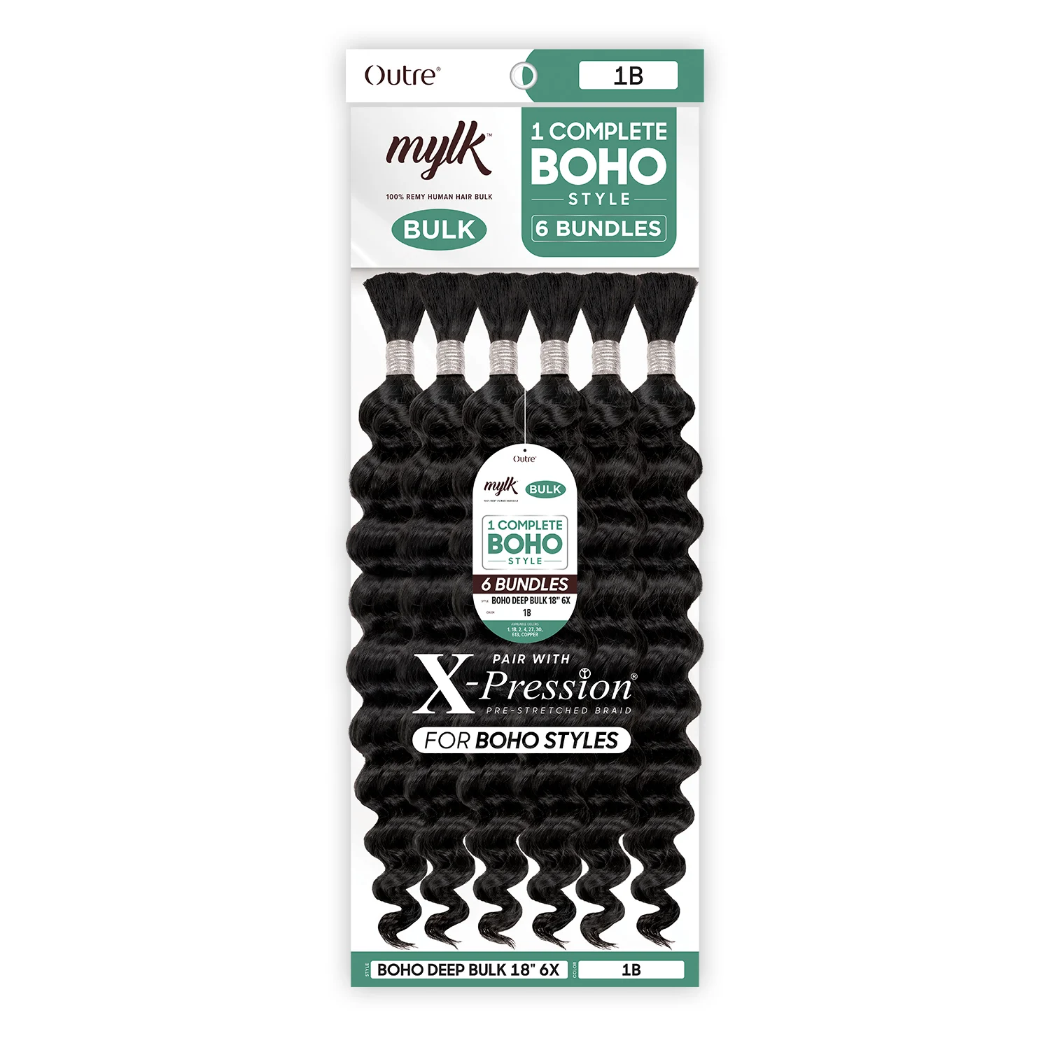 Outre Remi Echthaar-Zöpfe Mylk Boho Deep Bulk 18" 6X