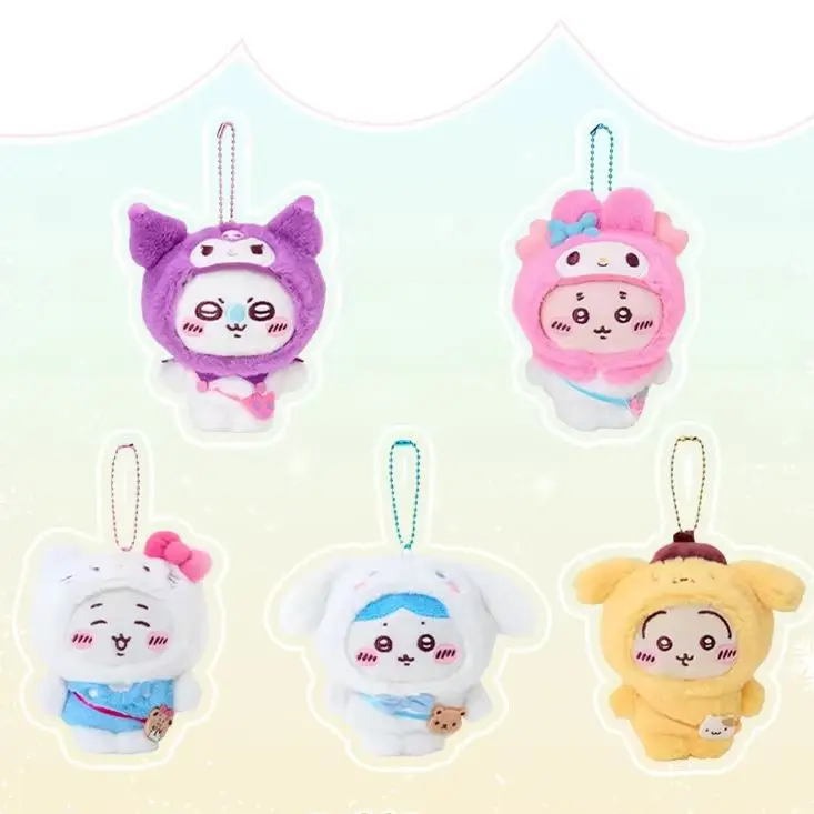 Bonecos de Pelúcia Jiyi Sanios, Bonecos Fofos, Presentes, Pingentes para Bolsas, Em Estoque, Presente Nagano, Chaveiro Hachiwera Momonga Usagi Chii, Brinquedo de Pelúcia