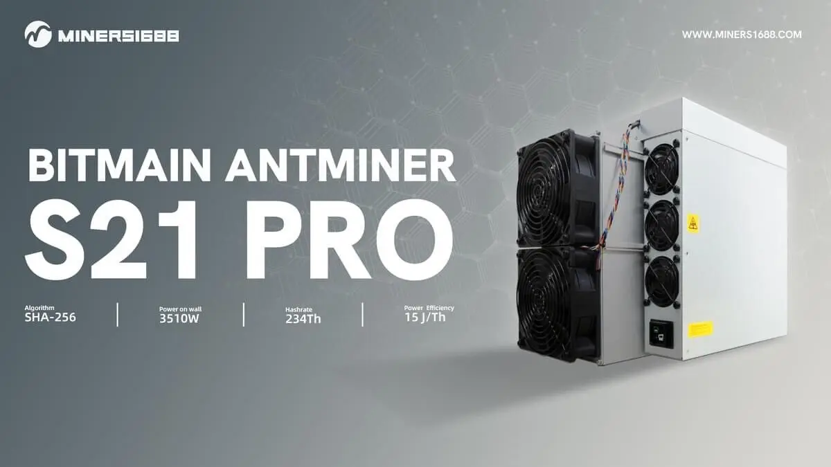 

Новый список Bitmain Antminer S21 Pro 234T 3510W Биткоин BTC ASIC Miner Office B