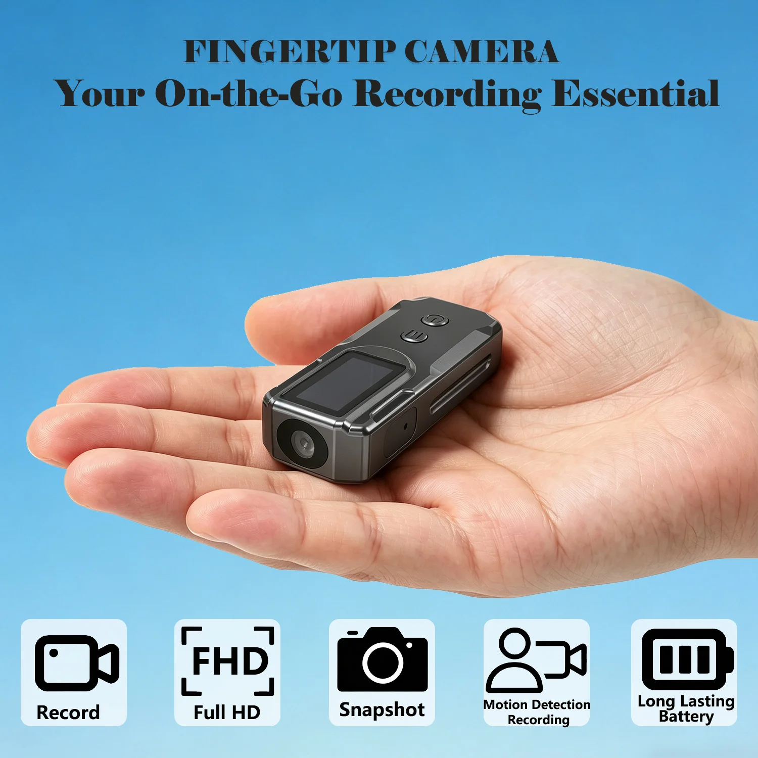 Next-Gen Portable Body Camera Fingertip Control Law Enforcement Police Military Surveillance Handheld HD Video Recording Device view 4