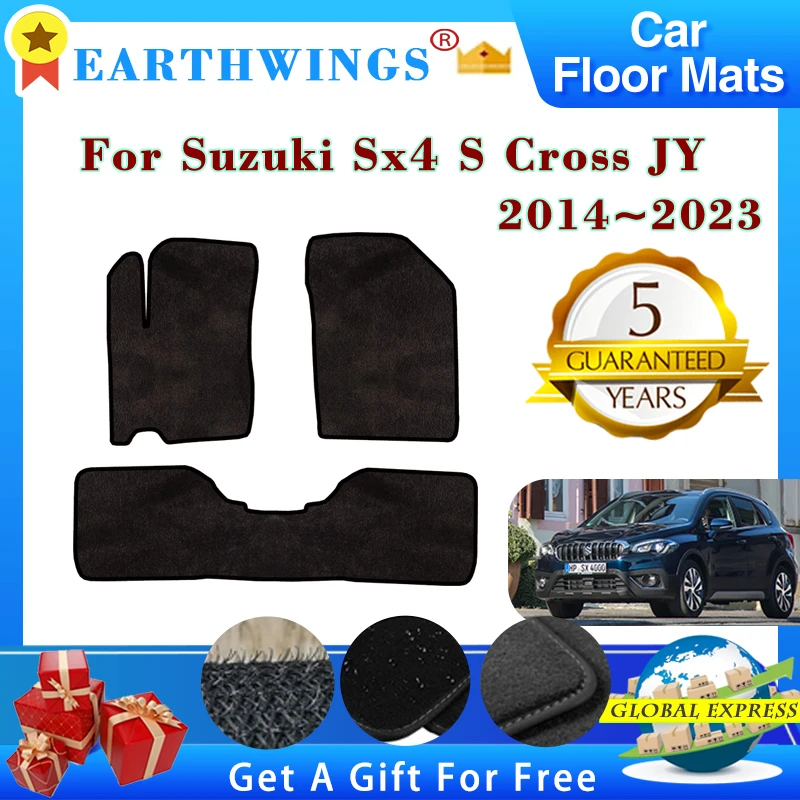 Dla Suzuki Sx4 S Cross 2014 ~ 2023 Samochodowe dywaniki podłogowe Dywaniki Panelowe podkładki pod stopy Dywaniki Cape Cover Antypoślizgowe podkładki pod stopy Naklejki Akcesoria