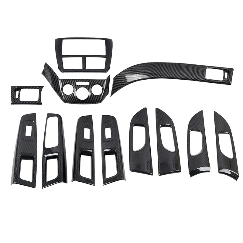 Voor Subaru Wrx Sti 2007-2013 Carbon Stijl Interieur Dashboard Console Handgrepen Bowls Venster Lift Schakelaar Knop Panel Cover trim - afbeelding 2