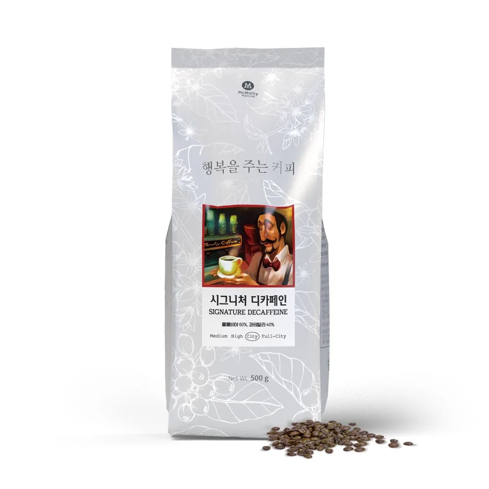 500g coffee signature di-caffeine beans that give McNalty happiness