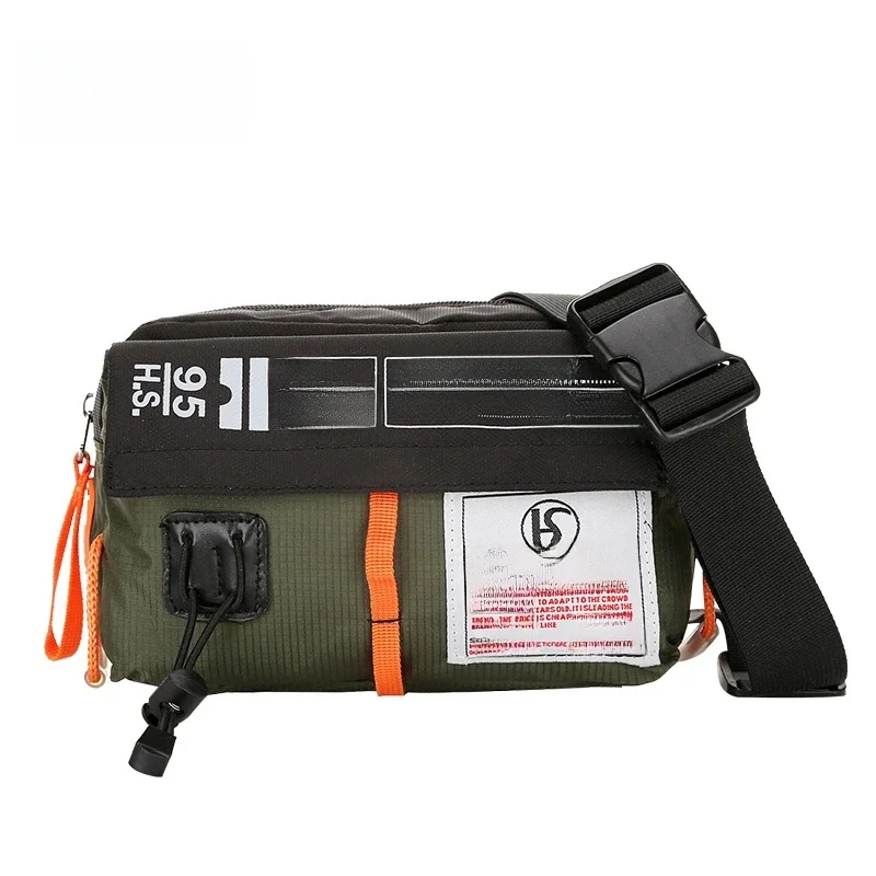 Wodoodporna nylonowa męska torba na talię Moda męska Fanny Pack Kwadratowe torby na pasek Dorywcze torby podróżne Crossbody Torby na klatkę piersiową Dorywcza torba na biodra Prezent — zdjęcie 2