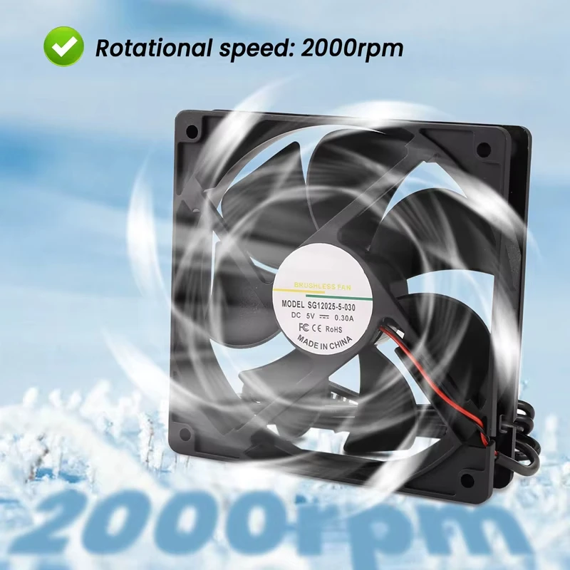 5V USB 2000RPM 12CM Cooling Fan High Speed Cooler For Iceriver KS0 KS0 Pro ALPH AL0 miner