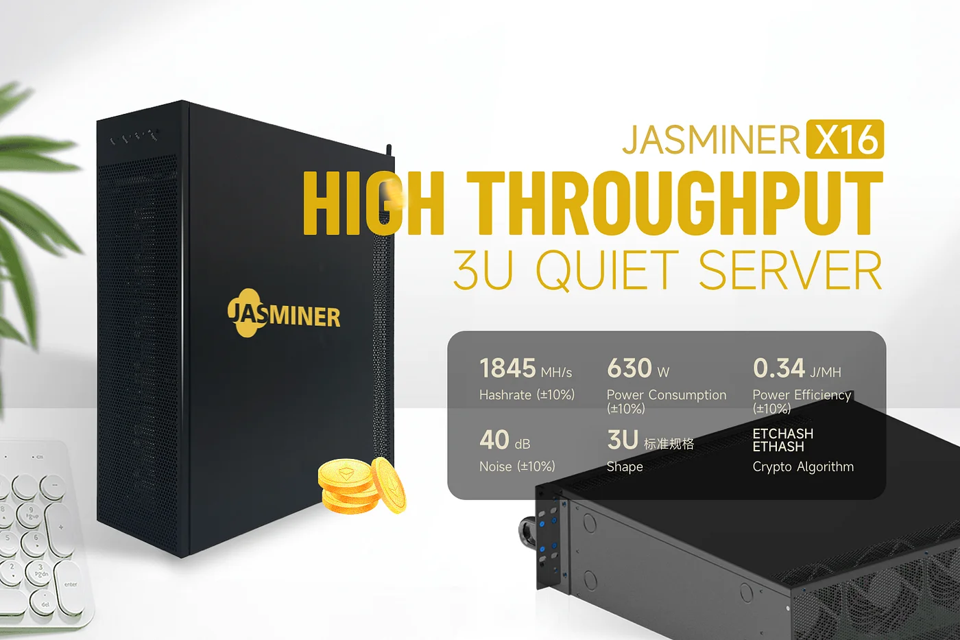 

Купите 5 и получите 3 бесплатных Jasminer X16-q 1950M 620W 8G память Wifi и т. д. ZIL OCTA ETHF Miner с блоком питания