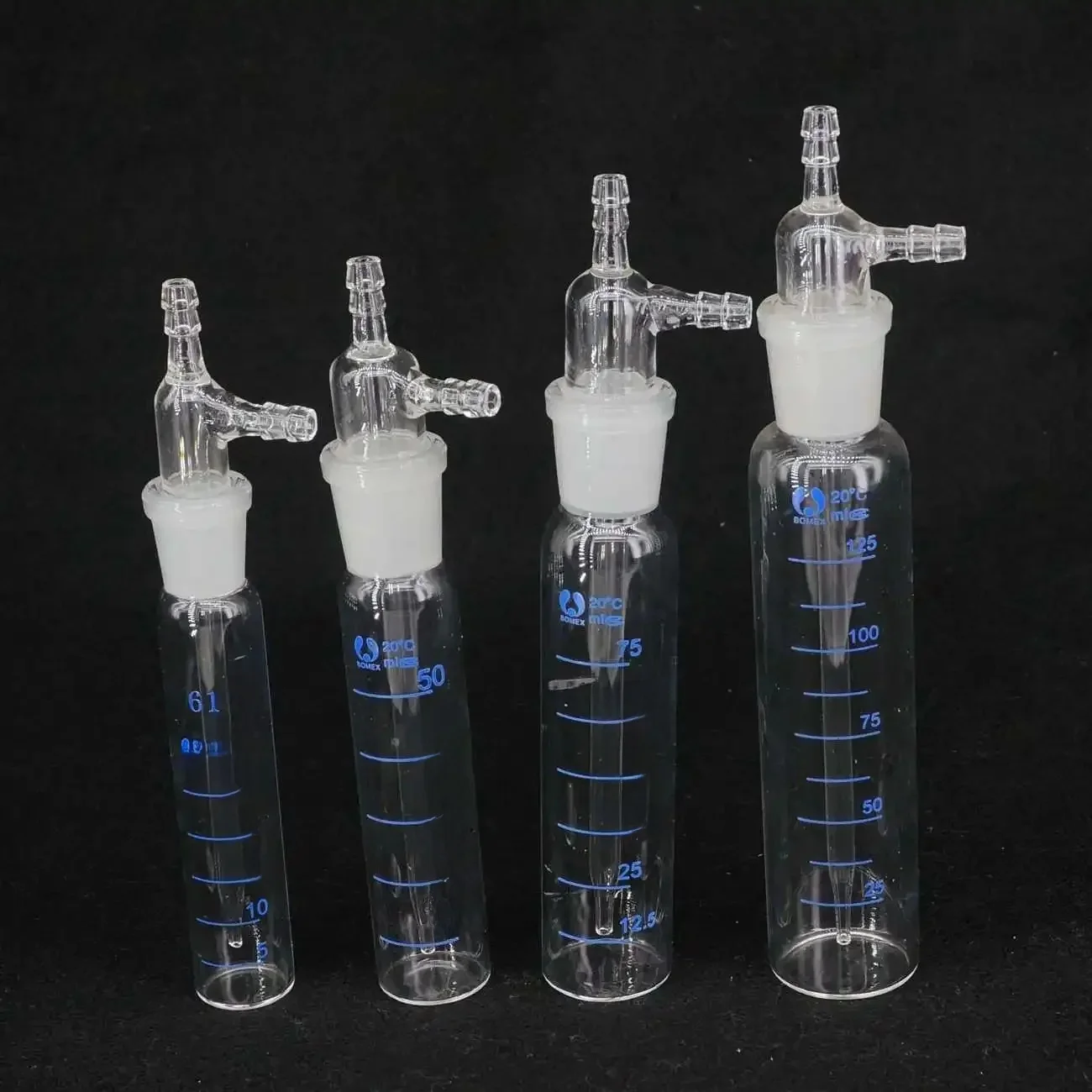 25ml 50ml 75ml 125ml szkło borokrzemianowe próbkowanie gazu rurka Glinsky Absorber butelka aparatura Chemi Lab szkło — zdjęcie produktu 7
