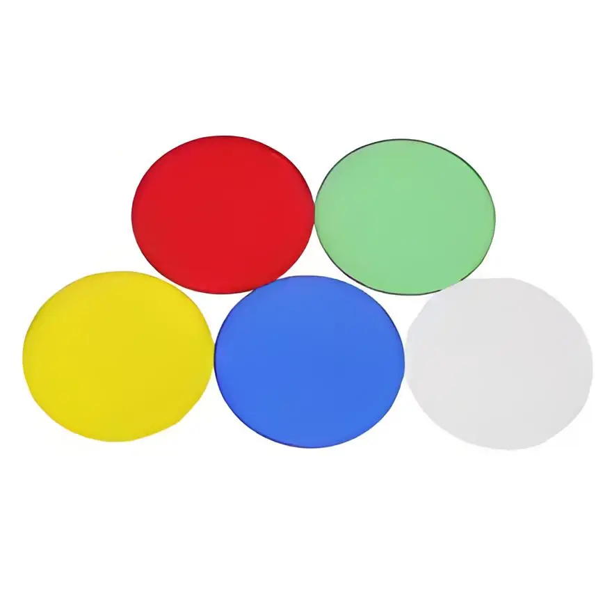 37mm/1.46inch Color Tempered Film 5 Psc Gobo Card To Laser Engraver DIY Logo Trademark Brands AD Projector Lights Accessories