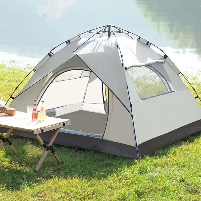 Automatic double touch tent, waterproof tent with roof, outdoor beach fish shelter,quick open, two-people camping set