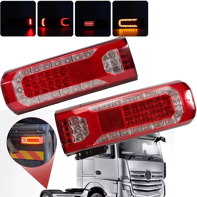 

24 В светодиодный задний фонарь, стоп-сигнал, противотуманный фонарь, указатель поворота, совместимый с Mercedes Benz Actros MP4 MP5, 1 шт., стоп-сигнал, задний фонарь