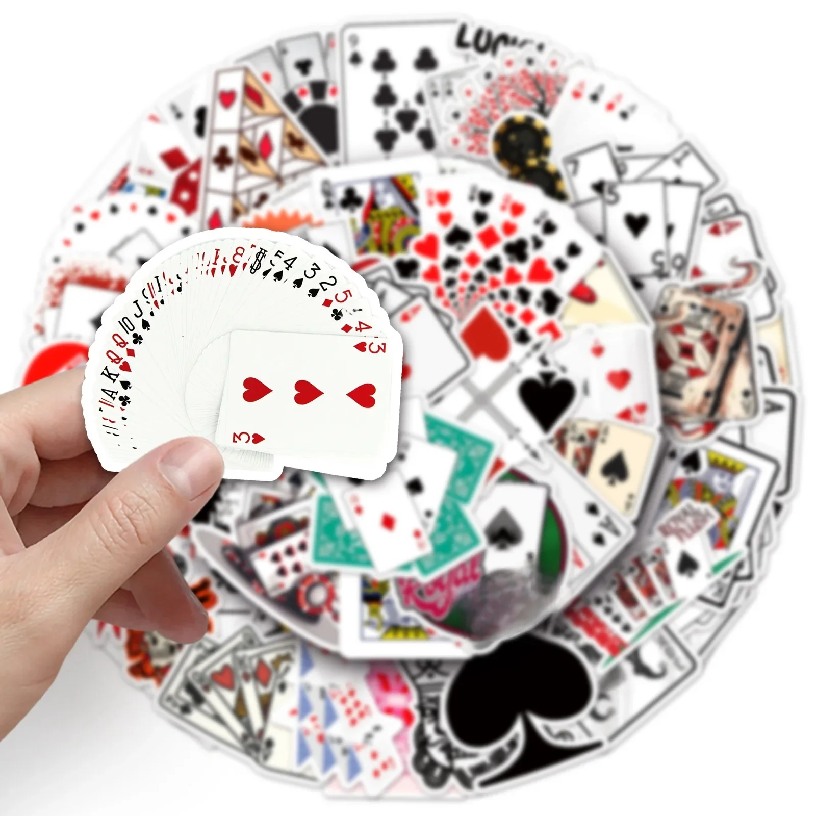 AliExpress GOGOTU 10/30/50PCS Poker Stickers Funny Card Game Graffiti Sticker Scrapbook Luggage Laptop Phone Guitar Car Bike Skateboard Decals
