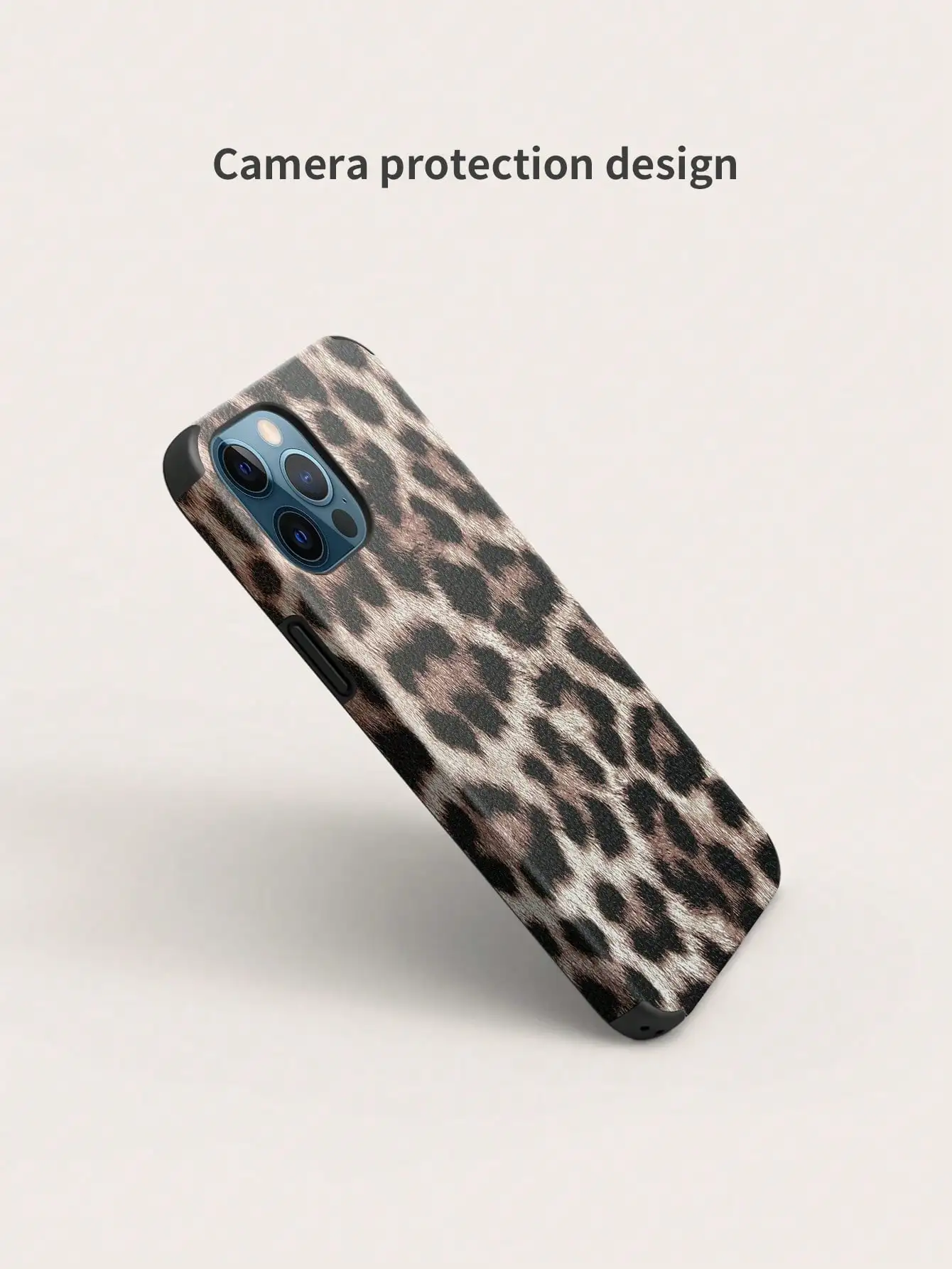 1 Leopard Print Pu Leather Anti-Fall and Shock-Proof Belt Spin Design Leather Craft Mobile Phone Soft Case Suitable for iPhone - náhled 4