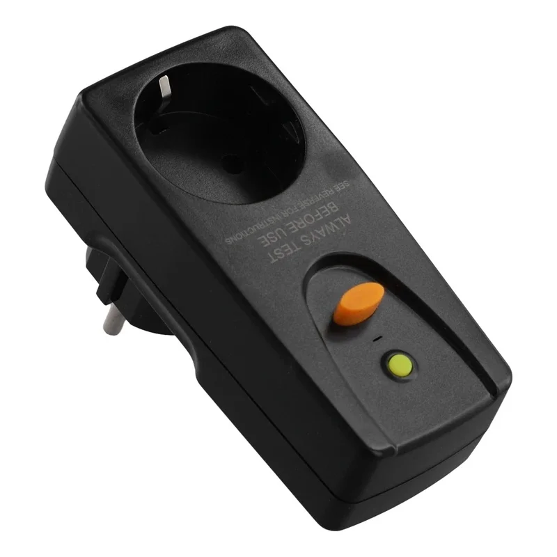 ABRU-16A Gfci Fuite Protection Plug Home Disjoncteur Cut-out Switch Sécurité Protection Personnelle Plug Black,EU Plug