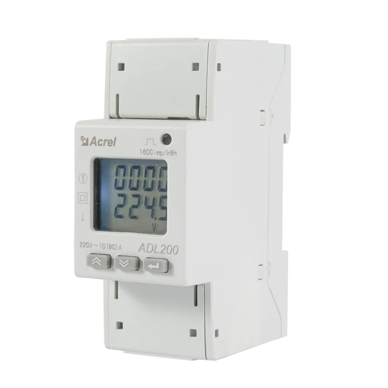 Acrel ADL200 Real-Time Single-Phase KWH Meter DIN-Rail Solar/ESS Smart Home RS485/Modbus Split Billing Smart Home Monitoring