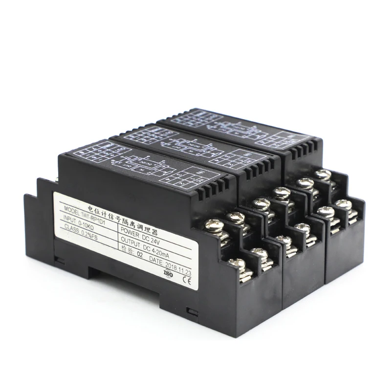 Potentiometer Isolation Displacement Signal Conditioner Resistance Signal Transmitter To 4-20mA 0-10V