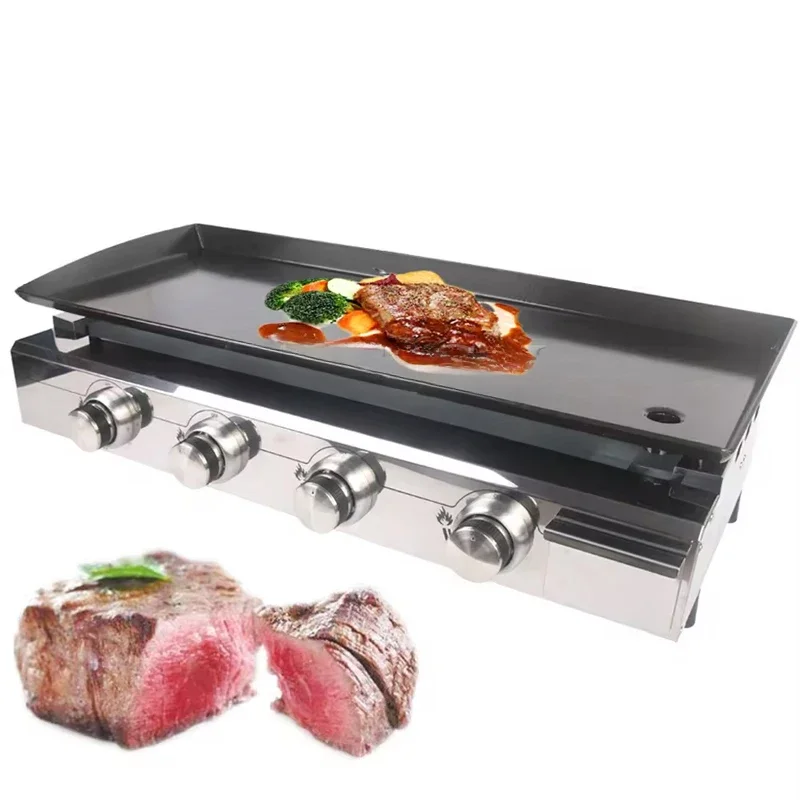 Commercial Gas Griddle Hamburger Pancake Griddle Professional Stainless Steel Cast Iron Grill Griddle