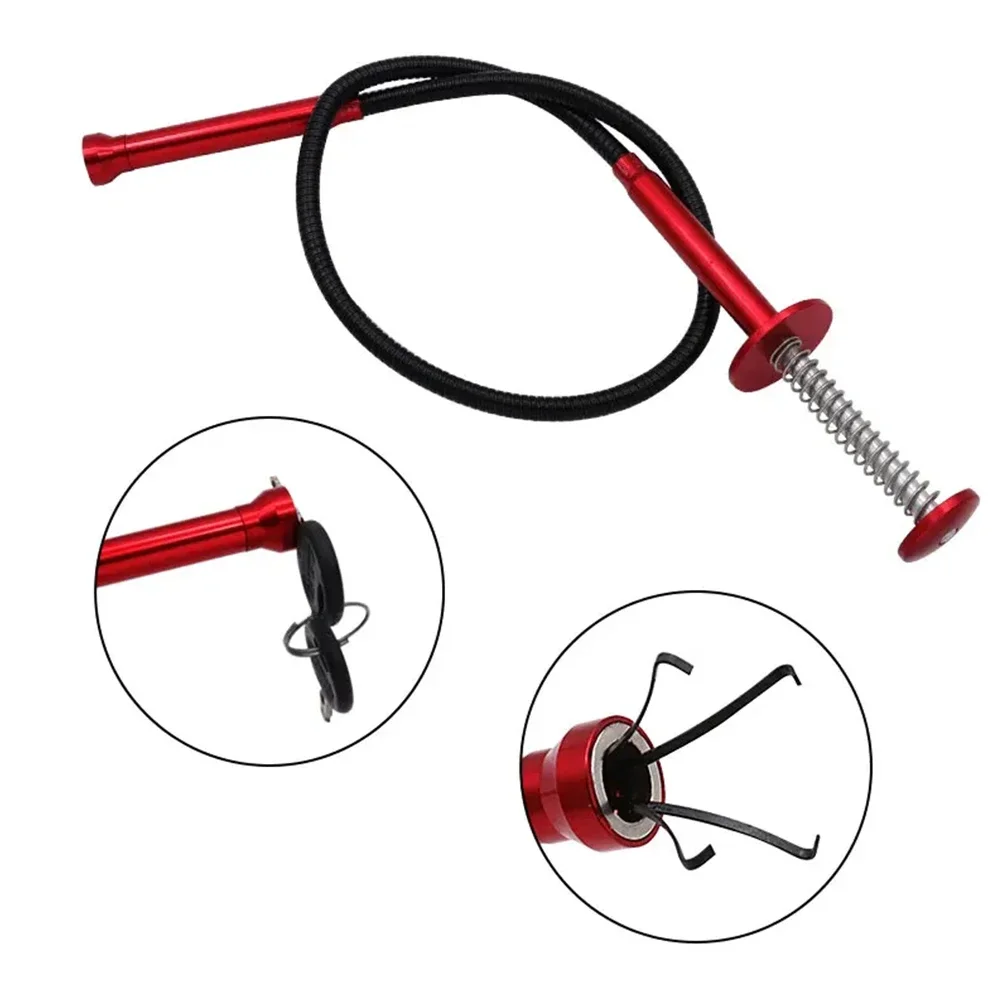 1Piece Flexible Pick Up Tool Magnetic Long Spring Grip Magnet + 4 Claw Home Toilet Gadget Sewer Cleaning Pickup Tools