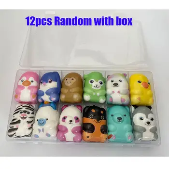 6/12包裝 兒童成人迷你可愛減壓捏捏樂 隨機慢回彈軟萌玩具 嘉年華禮品袋填充物 12 最佳銷售 卡哇伊 - №12