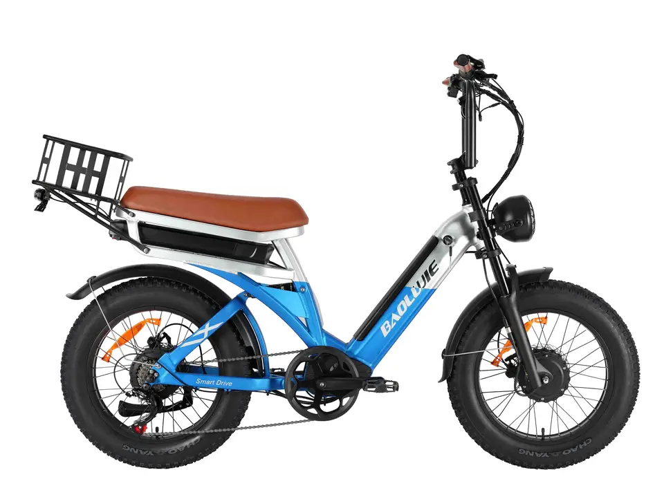 BAOLUJIE DP-2033  adult E-bike 1000W*2 48V15+15Ah battery commute Electric Bike,20-inch Fat Tire E-Mountain bike image 5