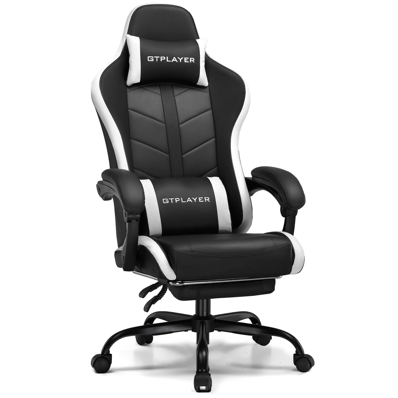 GTPLAYER Gaming Stuhl, Bürostuhl Gamer Stuhl, Ergonomischer Gamer Sessel mit Fußstütze, Gaming Chair