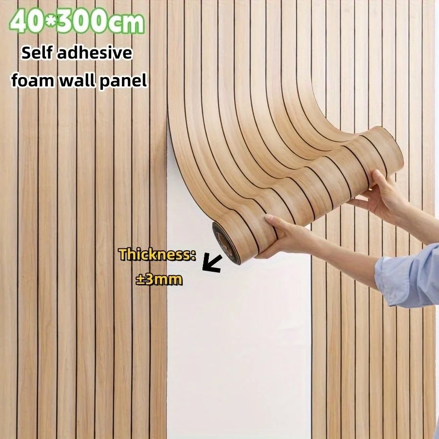 

Waterproof and stain resistant 40cmX3m self-adhesive grille wall sticker for living room and bedroom decoration wallpaper