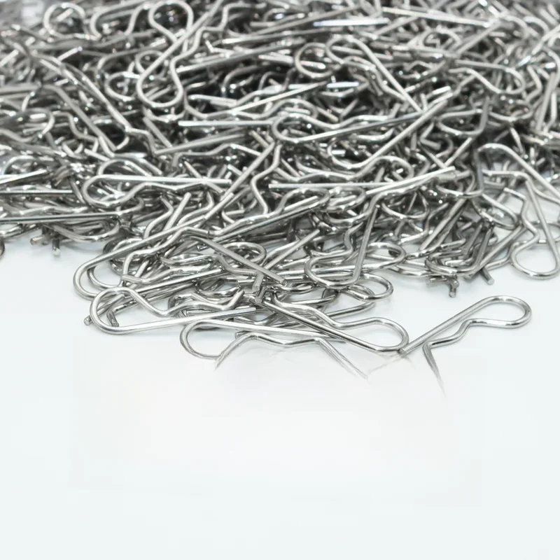 Broche métallique en acier inoxydable 304, broche de type B M1 M2 M3 M4 M5, goupille fendue ondulée, goupille de carte, épingle à cheveux mécanique, boulon de Type R