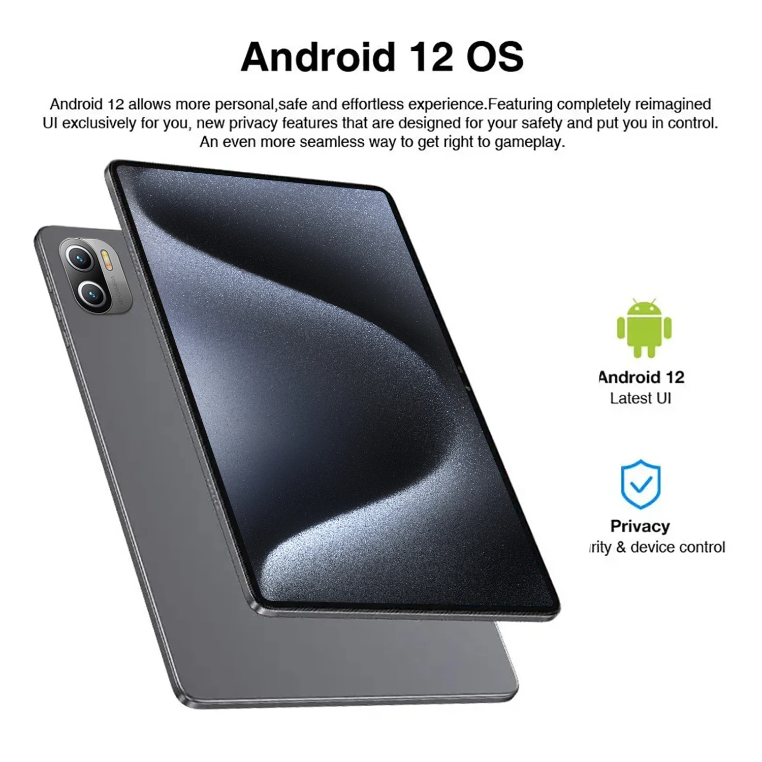 Tablet Android com Wi-Fi e rede Bluetooth, 16GB de RAM, 1TB ROM, 16MP, 32MP, 10.1 in, 8800mAh, 10Core, 12.0, Brand New, 2024