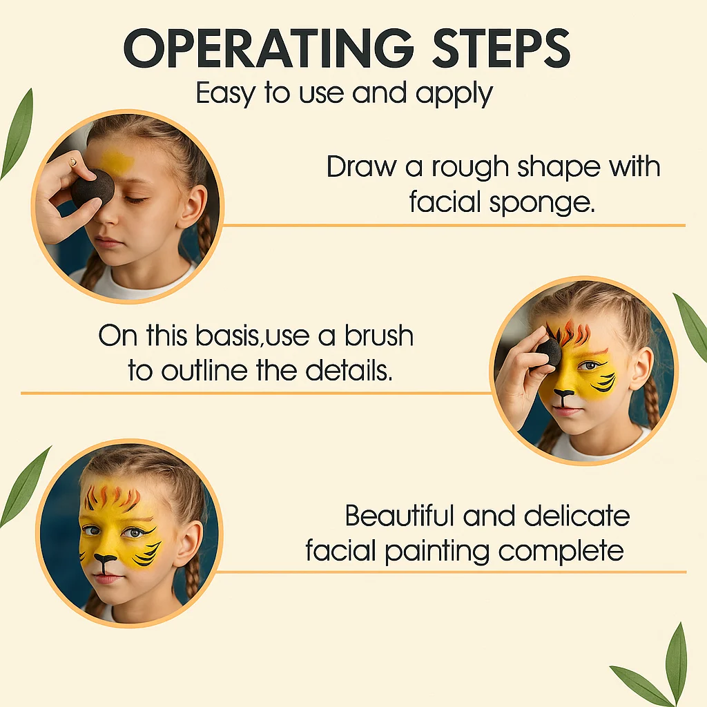 10pcsHalloween Make-up Gezichtsverf Spons Gezicht Schilderen Sponzen Hoge Dichtheid Schilderbenodigdheden voor Kinderen Volwassenen Kunstwerk Body Paint