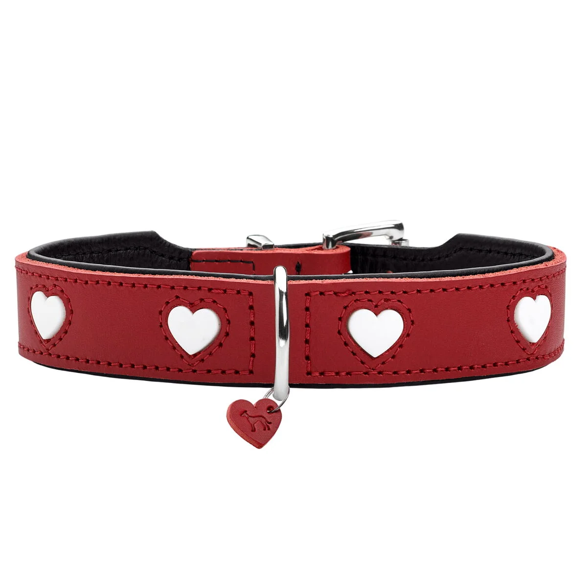 Hondenriem Hunter Love Red XS 24-28 cm