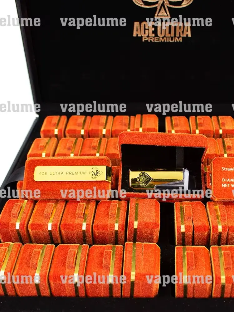 Ace Ultra Disposable Vape 2ml Empty Tank E-cigs Golden Vapor Muha Ecig Start Kit Custom Logo Orange Red Gold Mod Hand Suitcase view 4