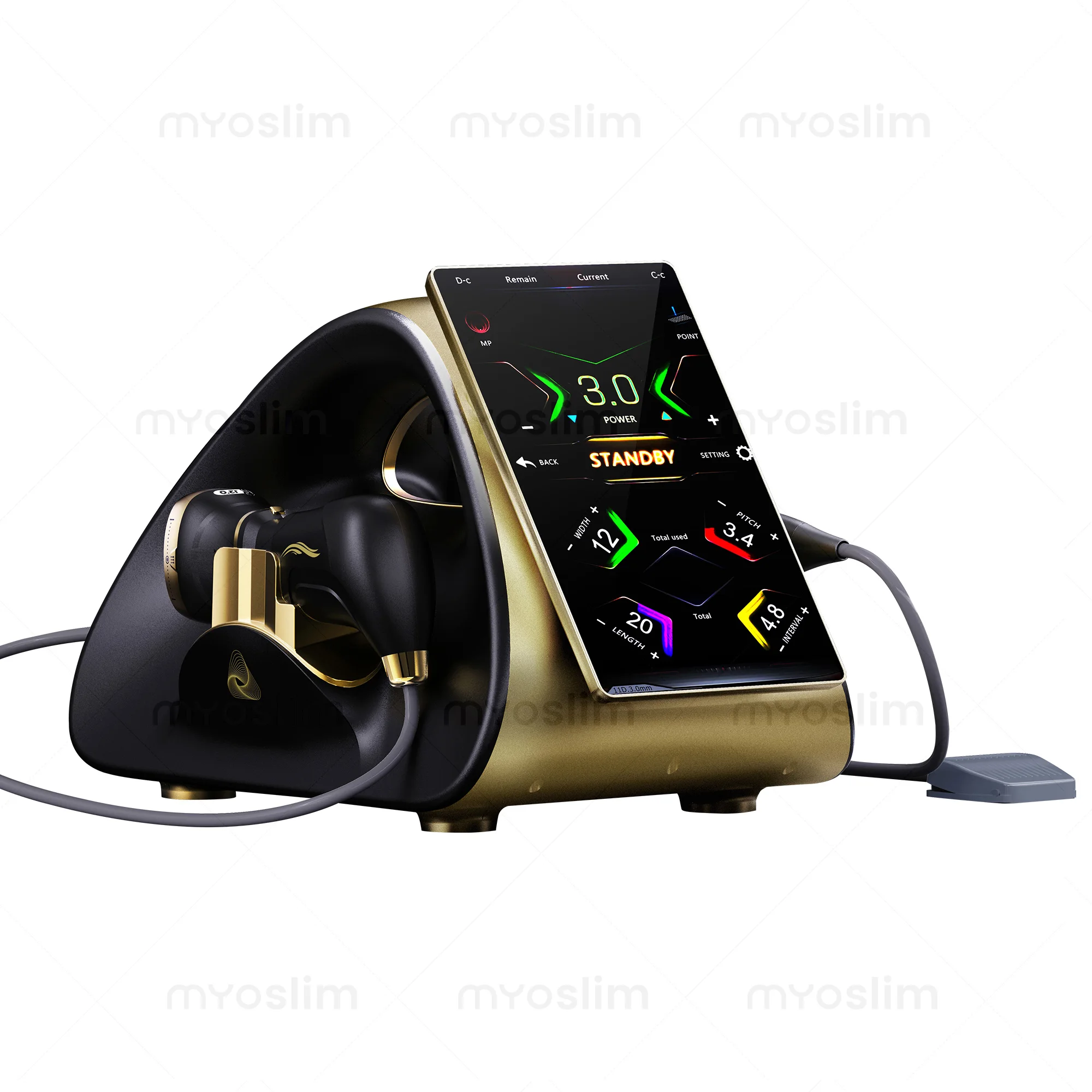 Best Face Skin Beauty Machine Golden 22D Skin Tightening Device Face and Neck for Spa Use