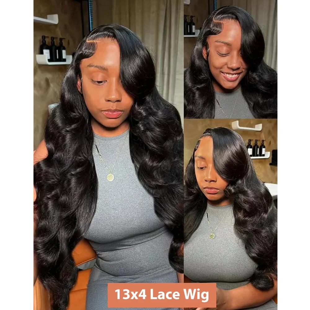 250% Density Glueless Body Wave Human Hair 13x4 Lace Frontal Wigs Brazilian Virgin Human Hair Remy Hair Wigs HD Lace Front Wigs image 6