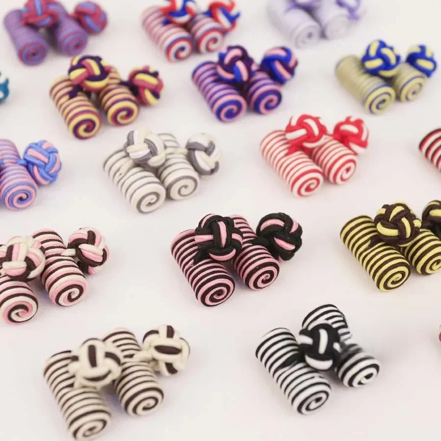 Lèvent de manchette élastiques pour hommes, bouton cylindrique tressé, fait à la main, personnalisé, 1 pièce