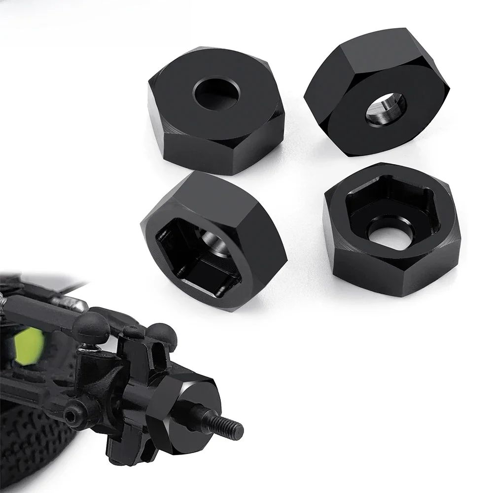 TRINOOD – adaptateurs hexagonaux de roue en alliage d'aluminium, 8mm à 12mm, grande Conversion de pneu pour 1/16 mini-b mini-t 2.0, pièces de mise à niveau