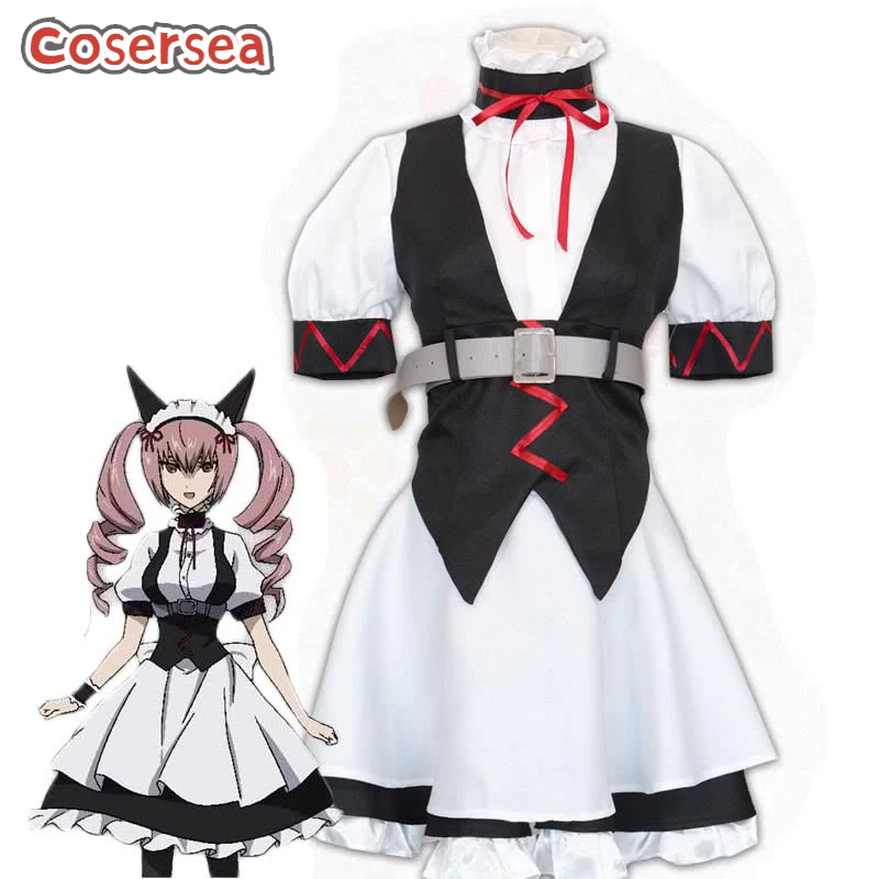 

Cosersea Rumiho Akiha Cosplay Costume Steins;Gate Faris NyanNyan Rumiho Akiha Maid Dress Halloween Women Uniform Outfit Fullset