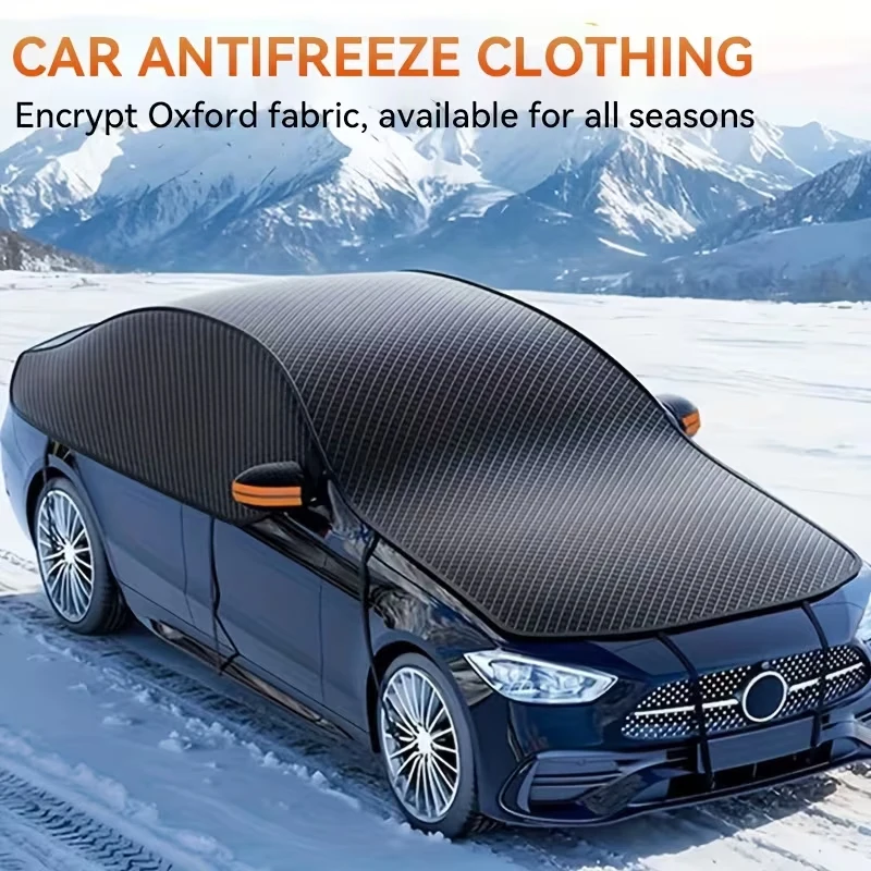 

Universal Half Car Cover Windshield Snow Cover Anti-UV Sun Shade Waterproof Dustproof Frost Guard Winter Summer Protection