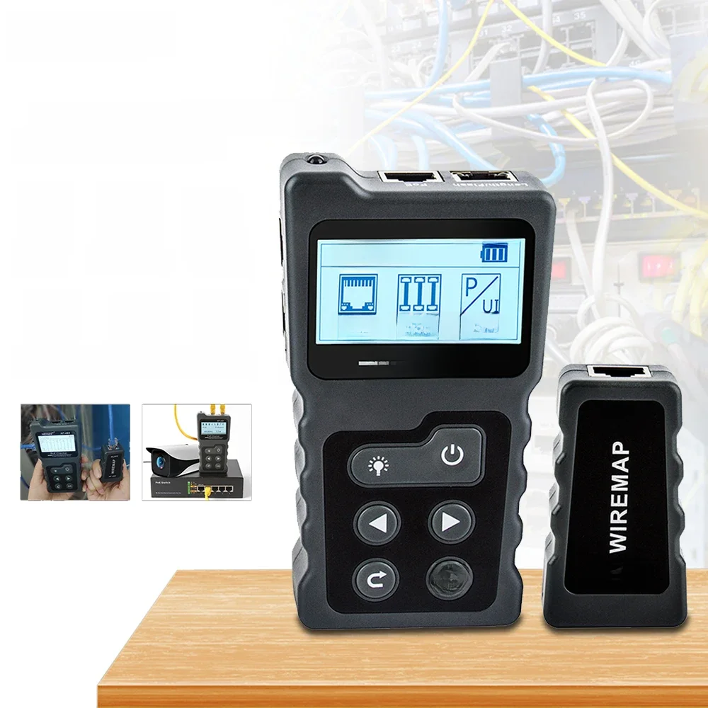 NOYAFA NF-488 LCD Network PoE Checker Over The Ethernet cat5 cat6 Lan Cable Tester Loop Test Tool — zdjęcie 2