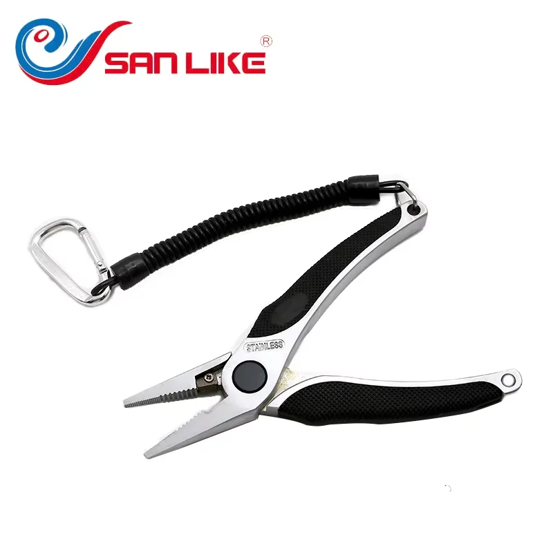 

SANLIKE Stainless Steel Multifunctional Fishing Pliers Fishing Line Scissors Fishing Gear Clip Ring Opener Fishing Accessories