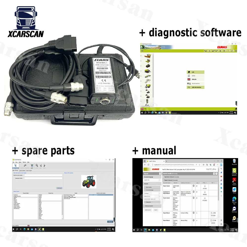 For CLAAS CANBUS MetaDiag CDS + manual + spare parts truck tractor Agriculture construction Interface For CLASS diagnostic tool