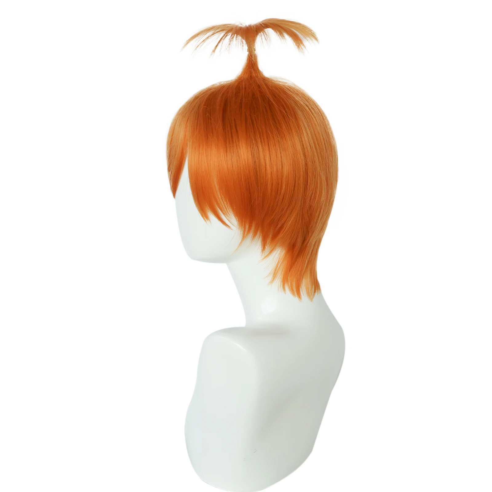 Synthetic Short Straight Sky-high braid Orange Cosplay Wig for Halloween Carnival Comic Exhibition